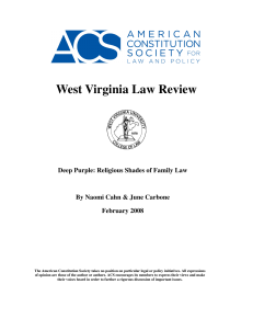West Virginia Law Review - American Constitution Society