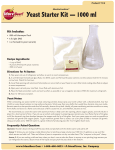 Yeast Starter Kit — 1000 ml