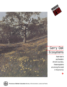 Garry Oak Ecosystems - Province of British Columbia