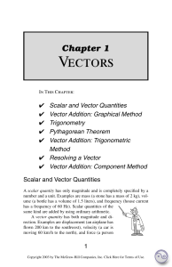 Chapter 1 Vectors