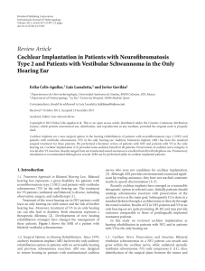 Cochlear Implantation in Patients with Neurofibromatosis Type 2