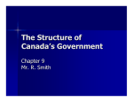 The Structure of Canada`s Government