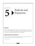 Radicals and Exponents