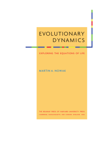 evolutionary dynamics - Projects at Harvard