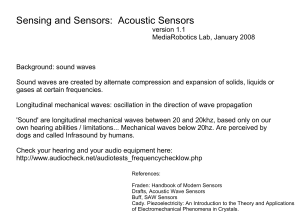 Sensing and Sensors: Acoustic Sensors