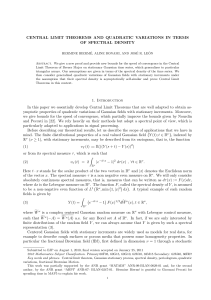 CENTRAL LIMIT THEOREMS AND QUADRATIC VARIATIONS IN