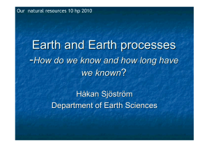 Earth and Earth processes