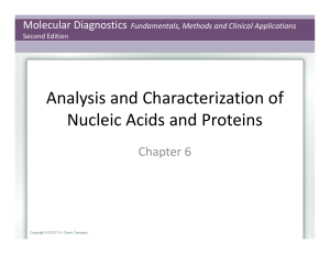 Analysis and Characterization of Nucleic Acids and Proteins