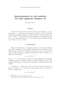 Approximation to real numbers by cubic algebraic integers. II