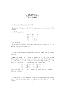 MIDTERM 1 TUESDAY, FEB 23 SOLUTIONS 1.– (15 points