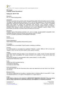 FST Human Follistatin Human Recombinant Catalog No. CB