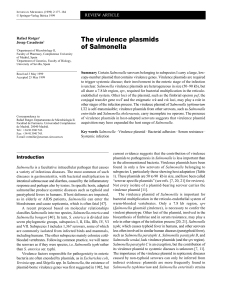 The virulence plasmids of Salmonella