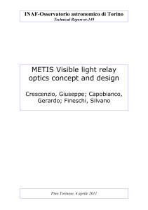 METIS Visible light relay optics concept and design