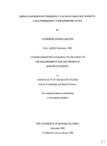 MIDDLE EAR RESONANT FREQUENCY