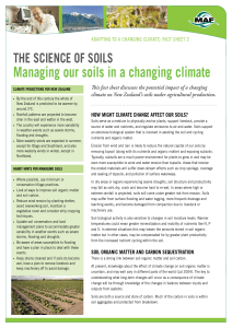 The science of soils: Managing our soils in a changing climate