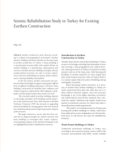 Seismic Rehabilitation Study in Turkey for Existing
