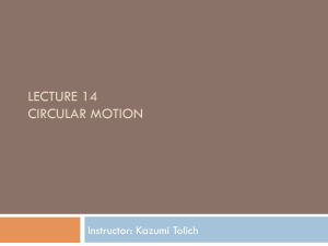lecture 14 circular motion