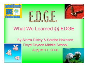 What We Learned @ EDGE
