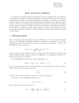 Error analysis for efficiency 1 Binomial model