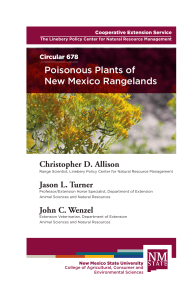 Poisonous Plants of New Mexico Rangelands