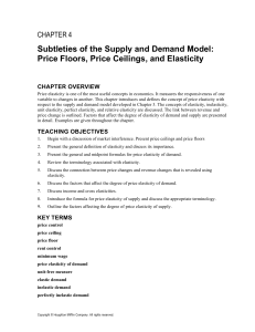Subtleties of the Supply and Demand Model: Price Floors, Price