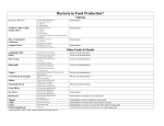 Bacteria in Food Production
