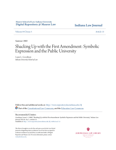 Shacking Up with the First Amendment: Symbolic Expression and