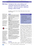 Analgesia dose prescribing and estimated glomerular filtration rate