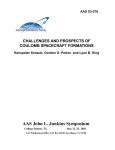 Challenges and prospects of Coulomb spacecraft