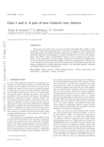Gaia 1 and 2. A pair of new satellites of the Galaxy
