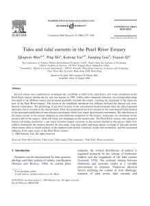 Tides and tidal currents in the Pearl River Estuary