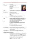 CURRICULUM VITAE Personal Data Education and