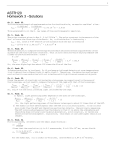 ASTR120 Homework 3 − Solutions