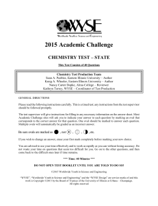 2015 Academic Challenge CHEMISTRY TEST – STATE