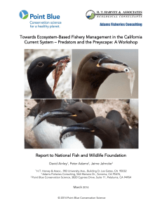 Towards Ecosystem-Based Fishery Management in the California