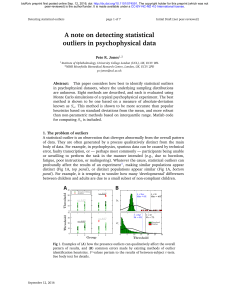 A note on detecting statistical outliers in psychophysical data