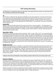 STD Testing Information