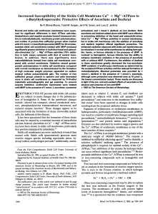 Increased Susceptibility of the Sickle Cell Membrane