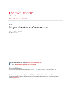 Magnetic form factors of rare earth ions