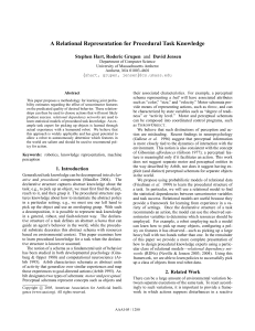 A Relational Representation for Procedural Task Knowledge