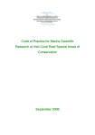 Code of Practice for Marine Scientific Research at Irish Coral Reef
