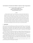 An Evaluation of Classification Models for Question Topic