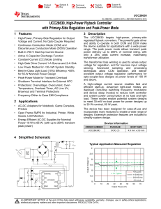 High Power Flyback Controller with Primary