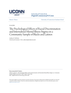 The Psychological Effects of Racial Discrimination and Internalized