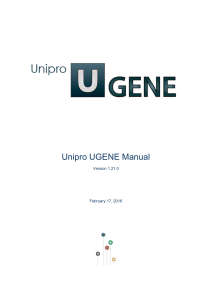 Unipro UGENE Manual