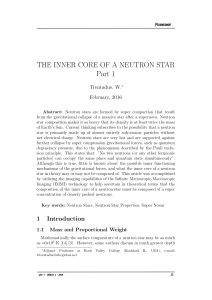 THE INNER CORE OF A NEUTRON STAR Part 1