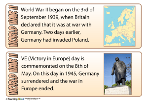 World War II Fact Cards