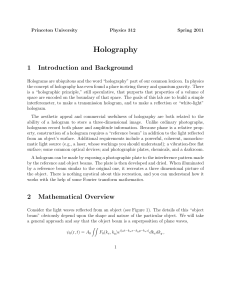 Holography - Princeton University