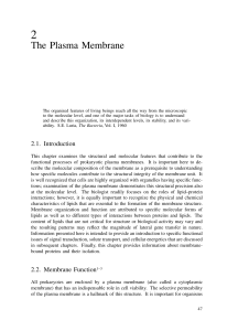 The Plasma Membrane - Beck-Shop