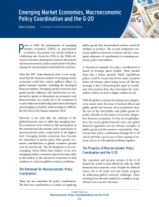 Emerging Market Economies, Macroeconomic Policy Coordination